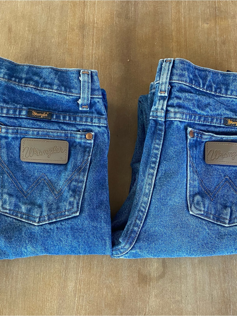 Lot of 2 pairs Wrangler Boys Size 16 Slim Fit Blue Denim Jeans